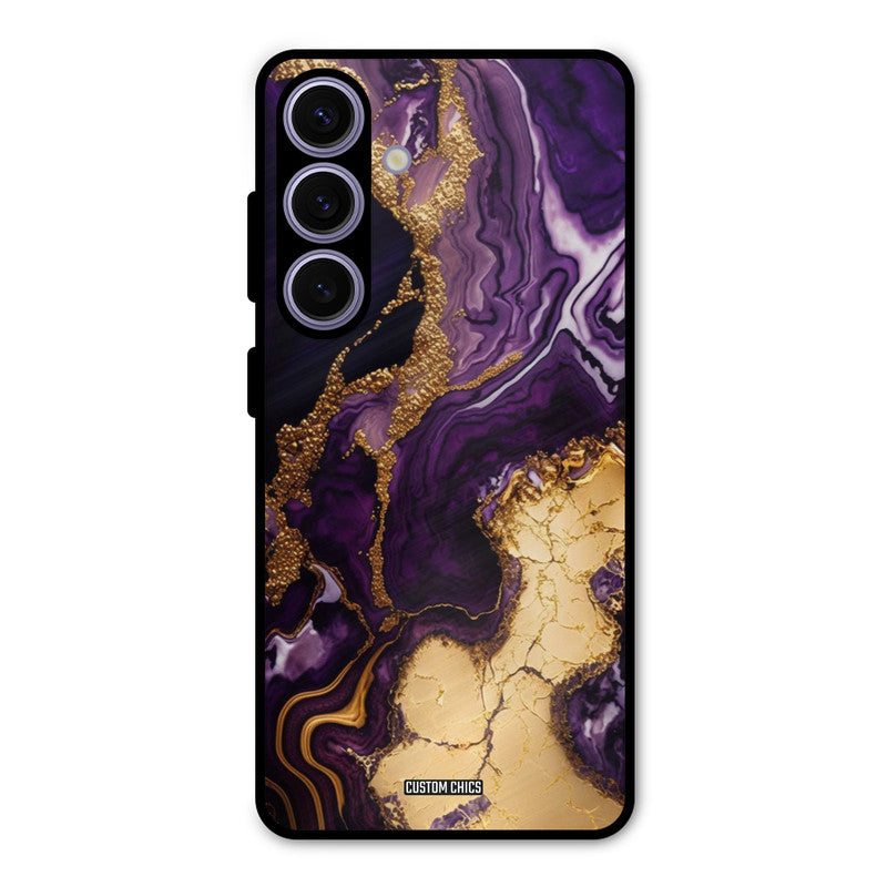 Viole Gold Samsung Galaxy S24 Mobile Back Cover - Aesthetic PrintShield Case
