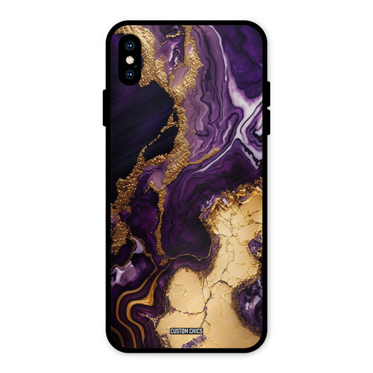 Viole Gold iPhone XS Max Mobile Back Cover - Aesthetic PrintShield Case