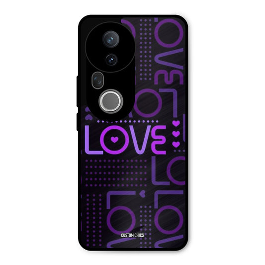 Violet Love Vivo T4 Ultra Mobile Back Cover - Typography PrintShield Case