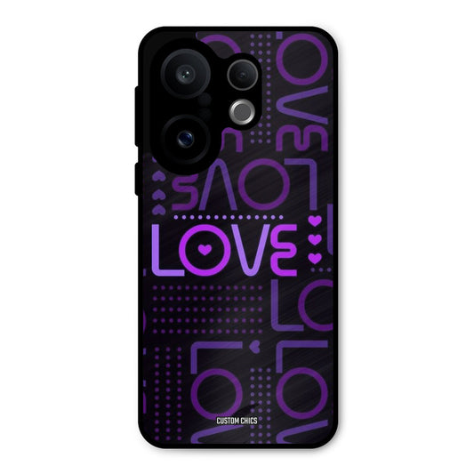 Violet Love Vivo X200 FE Mobile Back Cover - Typography PrintShield Case