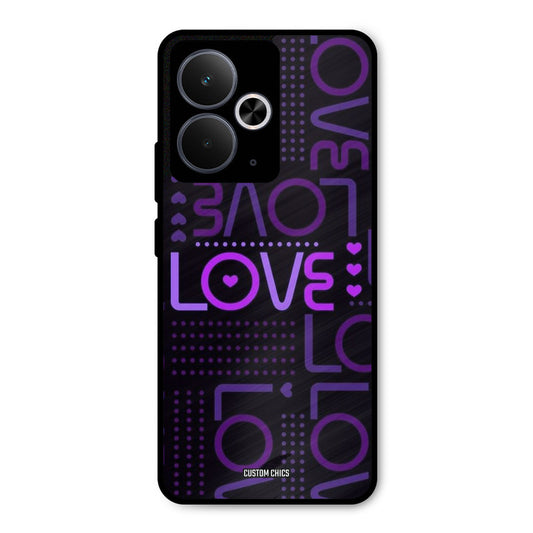 Violet Love Realme 14T Mobile Back Cover - Typography PrintShield Case
