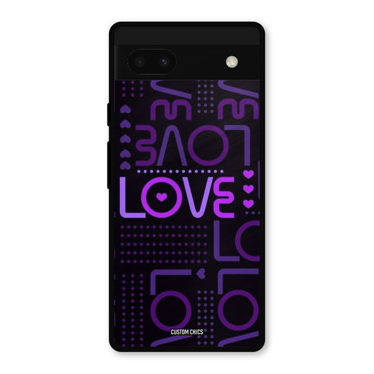 Violet Love Google Pixel 6a Mobile Back Cover - Typography PrintShield Case