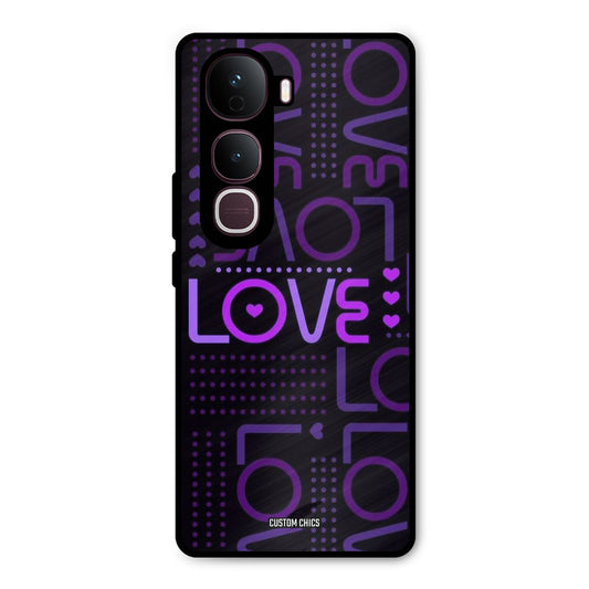 Violet Love Vivo Y400 Pro Mobile Back Cover - Typography PrintShield Case