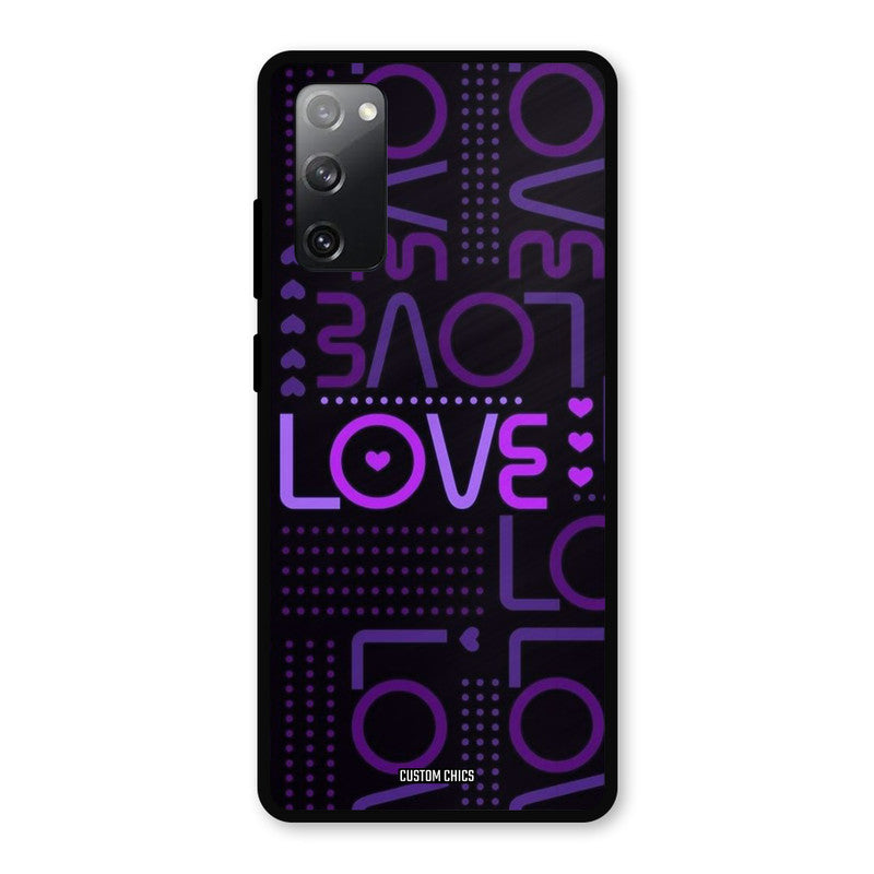 Violet Love Samsung Galaxy S20 FE 5G Mobile Back Cover - Typography PrintShield Case