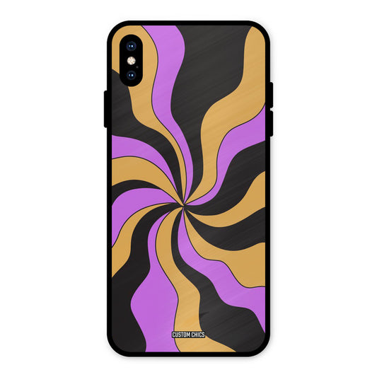 Wavy Stripes iPhone XS Max Mobile Back Cover - Aesthetic PrintShield Case