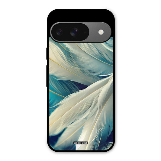 White Feather Google Pixel 9 Mobile Back Cover - Aesthetic PrintShield Case