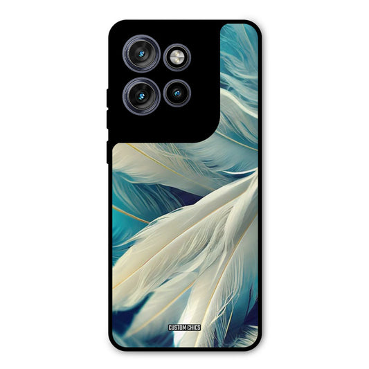 White Feather Motorola Edge 50 Neo Mobile Back Cover - Aesthetic PrintShield Case