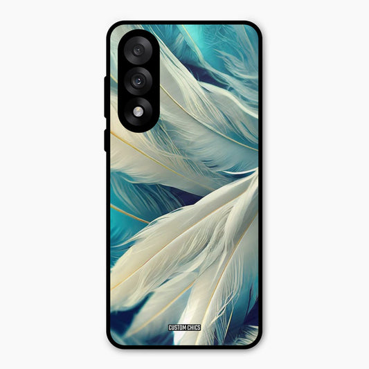 White Feather Oneplus Nord 5 Mobile Back Cover - Aesthetic PrintShield Case
