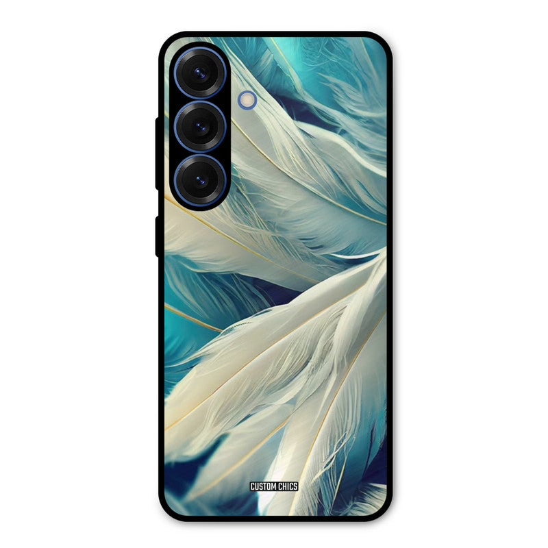 White Feather Samsung Galaxy S25 Mobile Back Cover - Aesthetic PrintShield Case