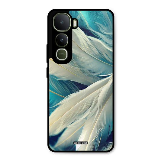 White Feather Vivo Y400 Mobile Back Cover - Aesthetic PrintShield Case