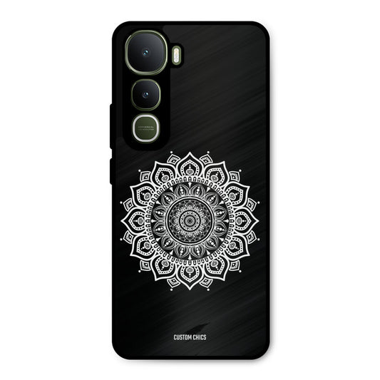 White Mandala Art Vivo Y400 Mobile Back Cover - Aesthetic PrintShield Case