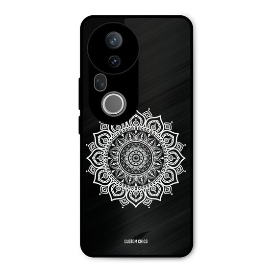 White Mandala Art Vivo T4 Ultra Mobile Back Cover - Aesthetic PrintShield Case
