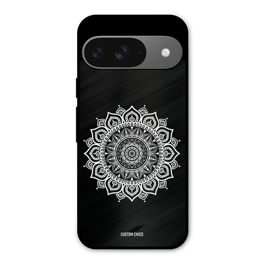 White Mandala Art Google Pixel 9 Mobile Back Cover - Aesthetic PrintShield Case