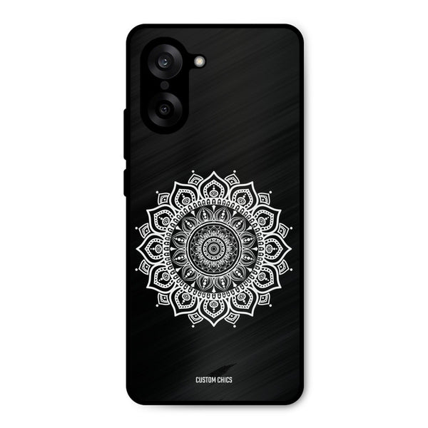 White Mandala Art Oneplus Nord CE5 Mobile Back Cover - Aesthetic PrintShield Case