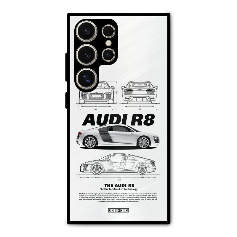 White Supercar Samsung Galaxy S24 Ultra Mobile Back Cover - Car&Bike PrintShield Case