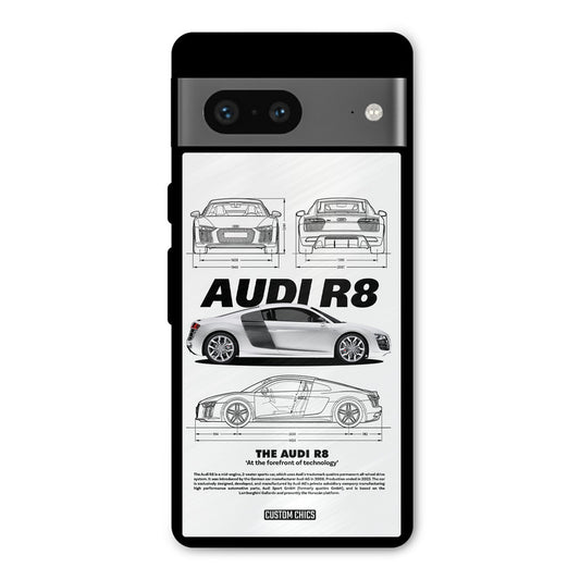 White Supercar Google Pixel 7 Mobile Back Cover - Car&Bike PrintShield Case