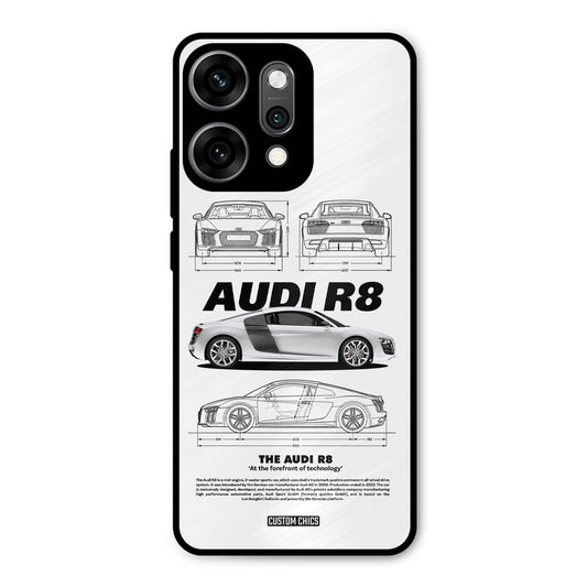 White Supercar Oppo Reno 14 Pro Mobile Back Cover - Car&Bike PrintShield Case