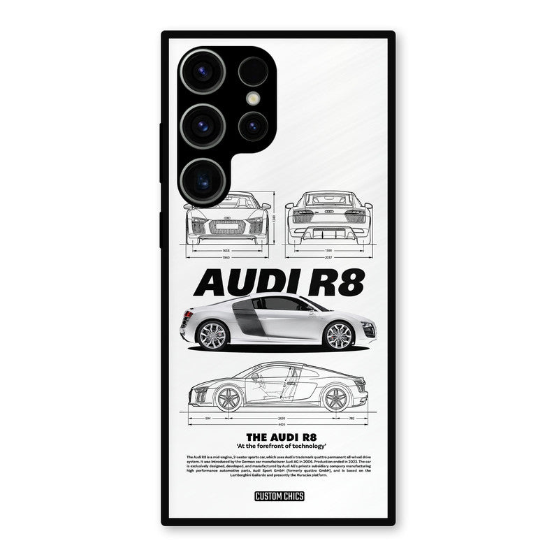 White Supercar Samsung Galaxy S23 Ultra Mobile Back Cover - Car&Bike PrintShield Case
