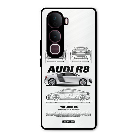 White Supercar Vivo Y400 Pro Mobile Back Cover - Car&Bike PrintShield Case