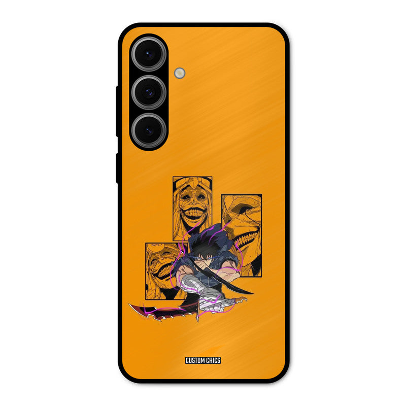 Yellow Jinwoo Samsung Galaxy S24 Mobile Back Cover - Anime PrintShield Case