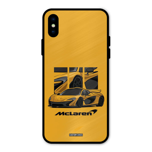 Yellow Super Sportscar iPhone XS Mobile Back Cover - Car&Bike PrintShield Case