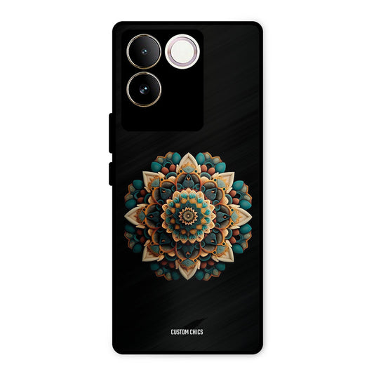 3d Mandala Art Vivo T2 Pro Mobile Back Cover - Aesthetic PrintShield Case
