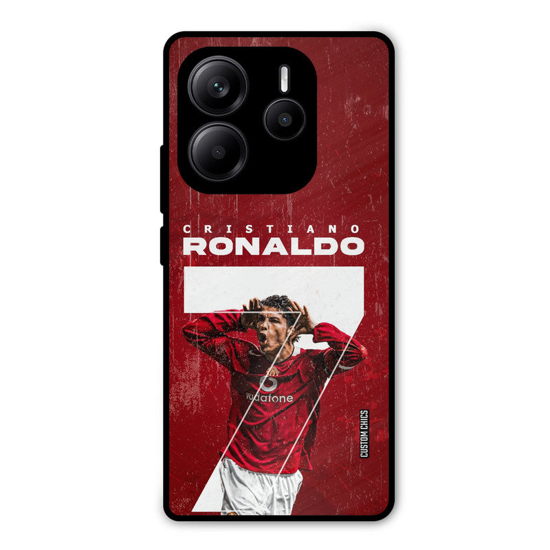 Agressive Ronaldo Redmi Note 14 Mobile Back Cover - Sports PrintShield Case
