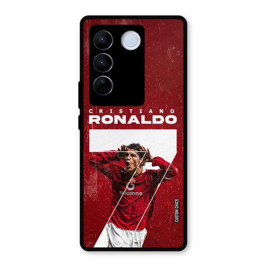 Agressive Ronaldo Vivo V27 Pro Mobile Back Cover - Sports PrintShield Case