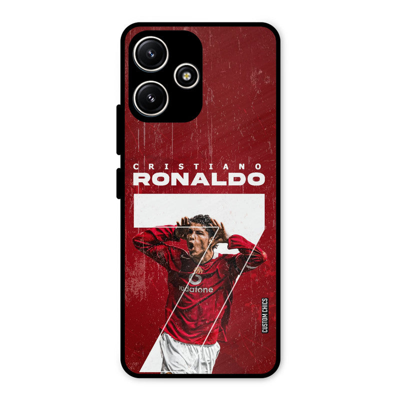 Agressive Ronaldo Redmi 12 5G Mobile Back Cover - Sports PrintShield Case