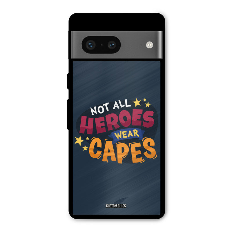 All Heroes Google Pixel 7 Mobile Back Cover - Typography PrintShield Case