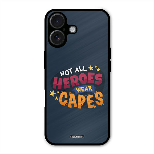 All Heroes iPhone 16 Mobile Back Cover - Typography PrintShield Case