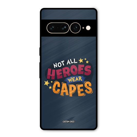 All Heroes Google Pixel 7 Pro Mobile Back Cover - Typography PrintShield Case