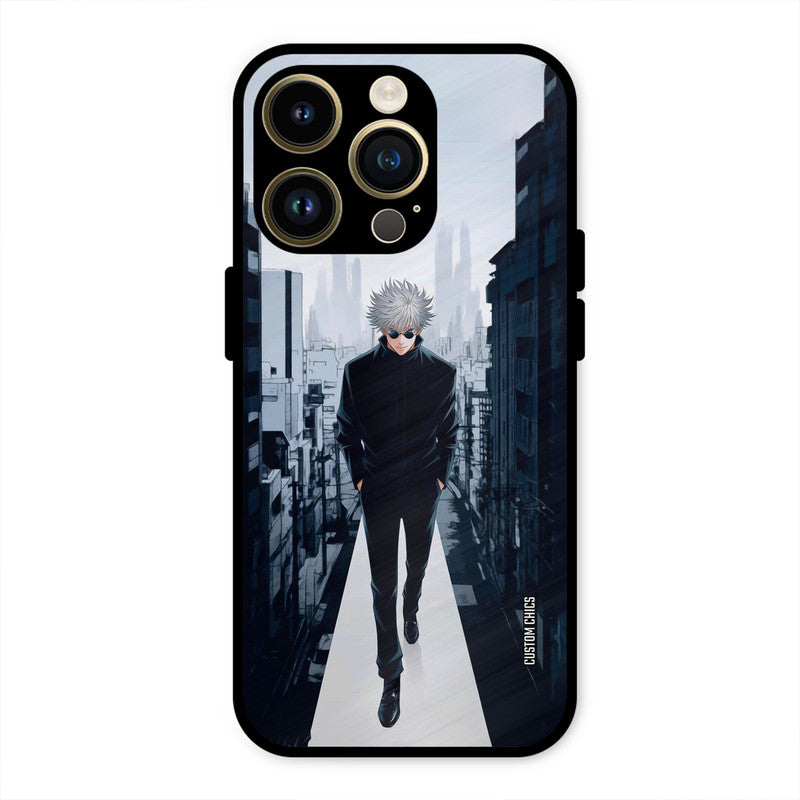 Attitude Gojo iPhone 14 Pro Mobile Back Cover - Anime PrintShield Case