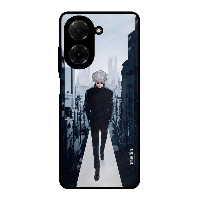 Attitude Gojo Poco C71 Mobile Back Cover - Anime PrintShield Case