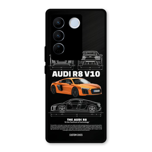 Audi R8 Vivo V27 Pro Mobile Back Cover - Car&Bike PrintShield Case