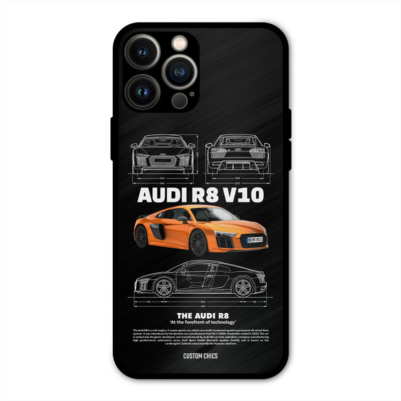 Audi R8 iPhone 13 Pro Max Mobile Back Cover - Car&Bike PrintShield Case