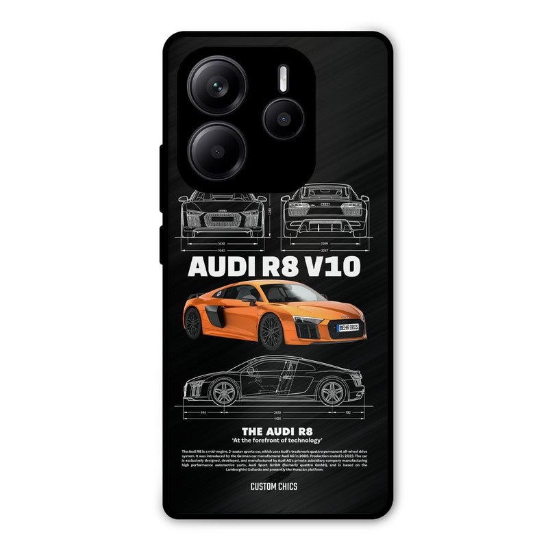 Audi R8 Redmi Note 14 Mobile Back Cover - Car&Bike PrintShield Case