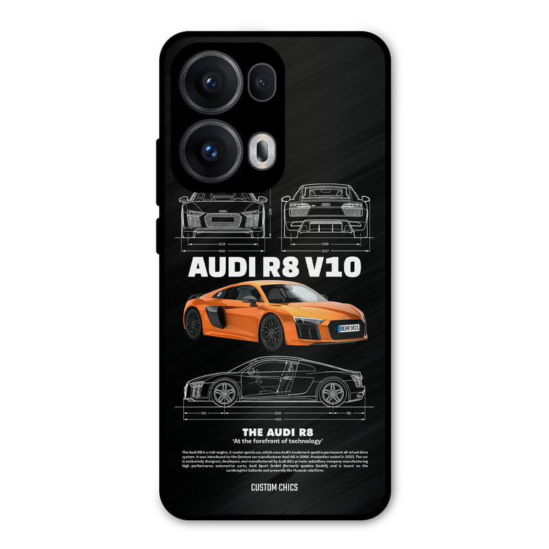 Audi R8 Oppo Reno 13 Pro 5G Mobile Back Cover - Car&Bike PrintShield Case