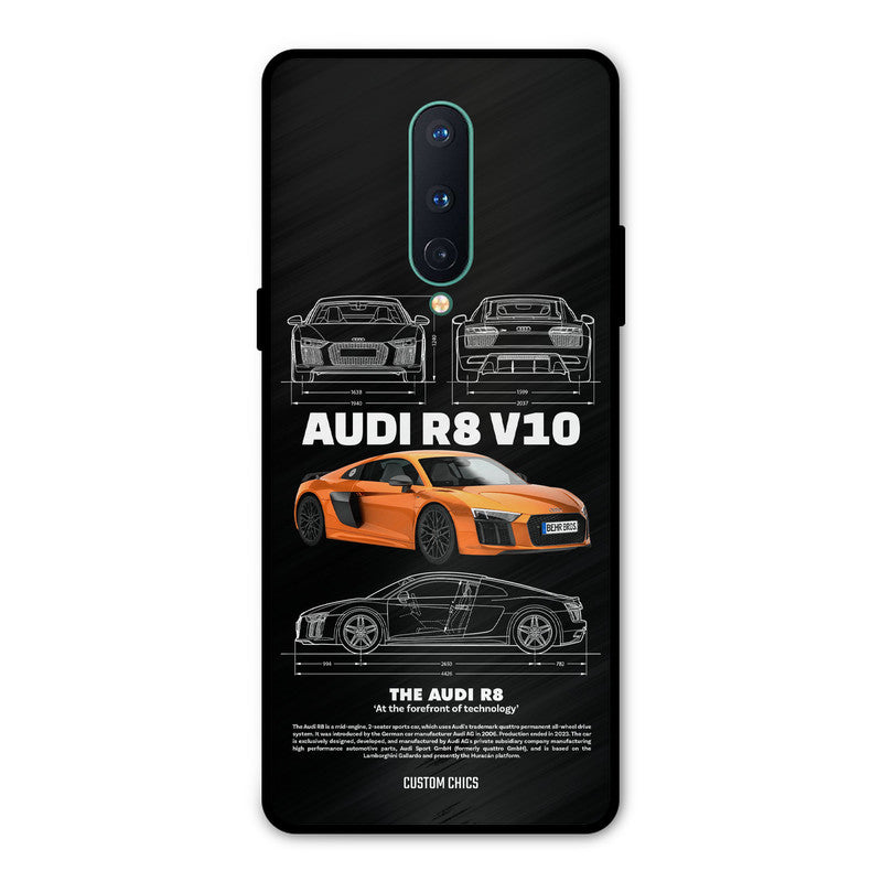 Audi R8 Oneplus 8 Mobile Back Cover - Car&Bike PrintShield Case