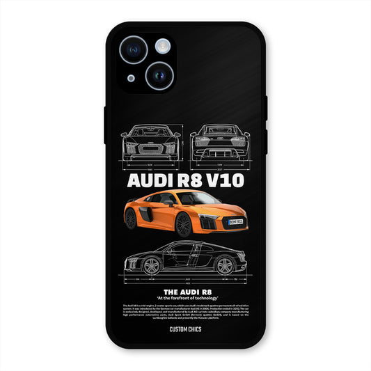 Audi R8 iPhone 14 Mobile Back Cover - Car&Bike PrintShield Case
