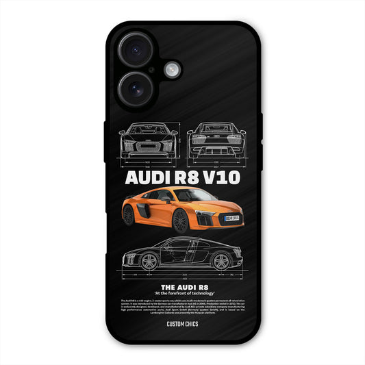 Audi R8 iPhone 16 Mobile Back Cover - Car&Bike PrintShield Case
