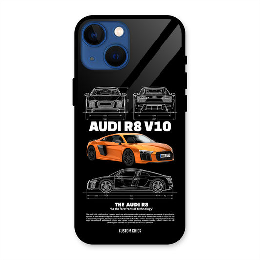 Audi R8 iPhone 13 Mini Mobile Back Cover - Car&Bike PrintShield Case