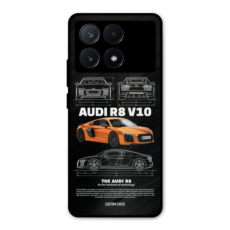 Audi R8 Poco X6 Pro Mobile Back Cover - Car&Bike PrintShield Case