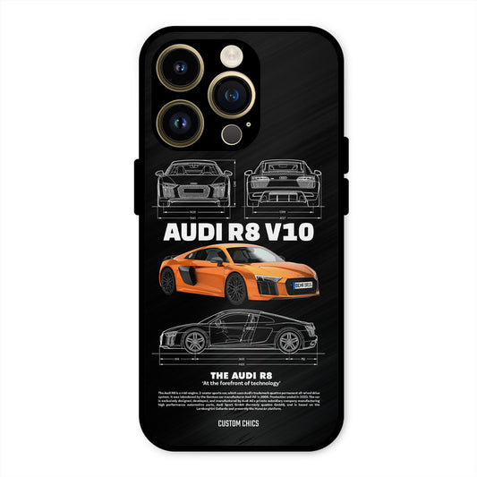 Audi R8 iPhone 14 Pro Mobile Back Cover - Car&Bike PrintShield Case