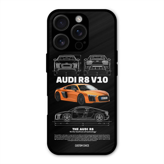 Audi R8 iPhone 16 Pro Mobile Back Cover - Car&Bike PrintShield Case