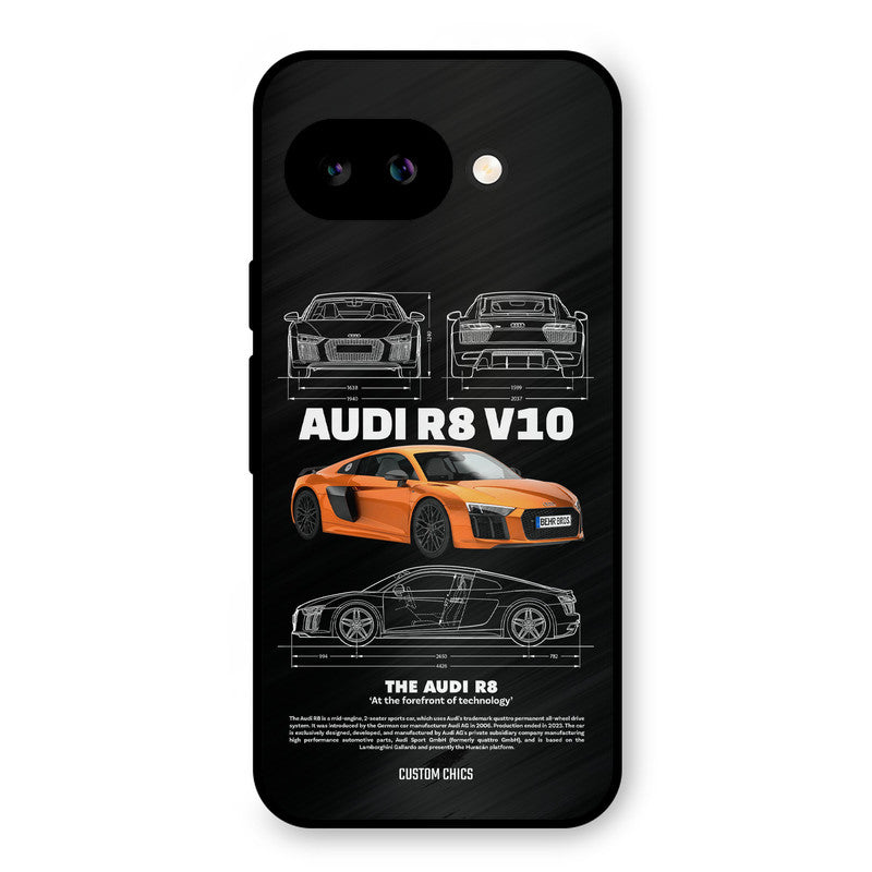Audi R8 Google Pixel 9A Mobile Back Cover - Car&Bike PrintShield Case