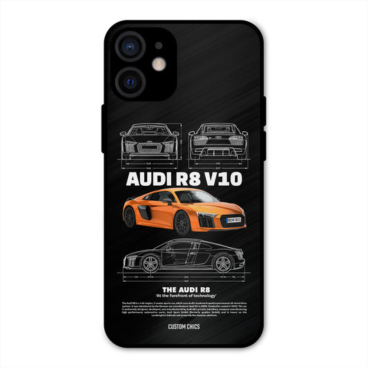Audi R8 iPhone 12 Mini Mobile Back Cover - Car&Bike PrintShield Case