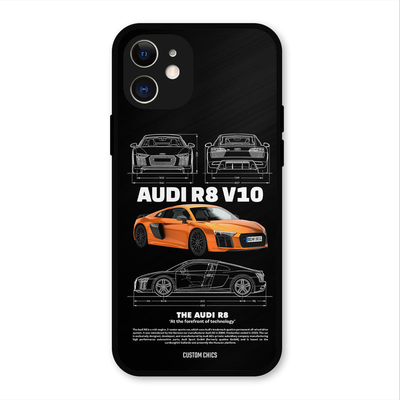 Audi R8 iPhone 12 Mobile Back Cover - Car&Bike PrintShield Case