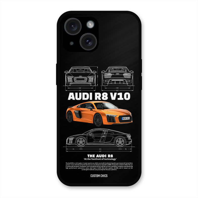 Audi R8 iPhone 15 Mobile Back Cover - Car&Bike PrintShield Case