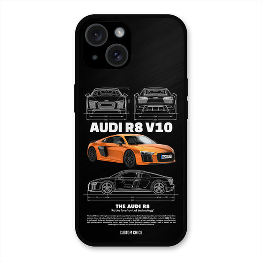 Audi R8 iPhone 15 Mobile Back Cover - Car&Bike PrintShield Case